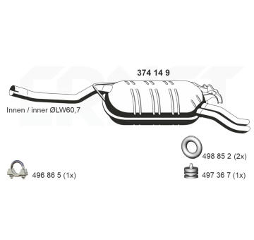 Zadni tlumic vyfuku ERNST 374149