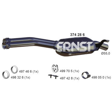 Střední tlumič výfuku ERNST 374286