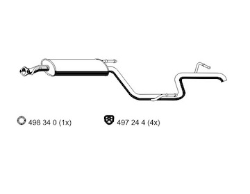 Zadní tlumič výfuku ERNST 385015