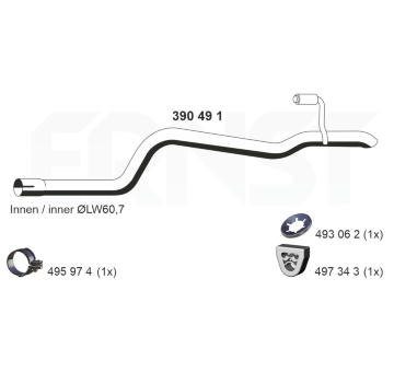 Výfuková trubka ERNST 390491