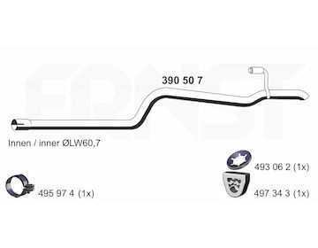 Výfuková trubka ERNST 390507
