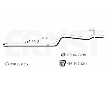 Výfuková trubka ERNST 391443