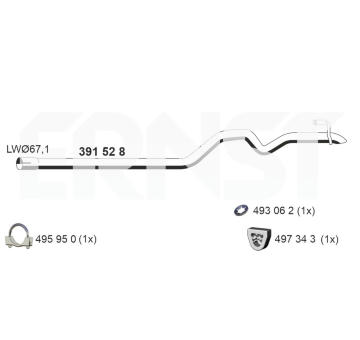 Výfuková trubka ERNST 391528
