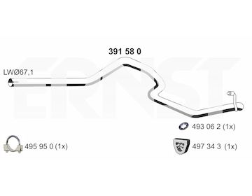 Výfuková trubka ERNST 391580
