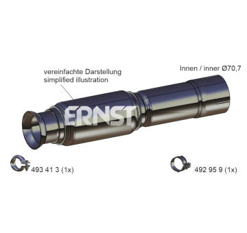 Servisni potrubi/filtr pevnych castic ERNST 465083