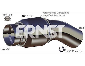 Servisni potrubi/filtr pevnych castic ERNST 465137