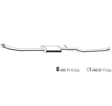 Stredni tlumic vyfuku ERNST 500296