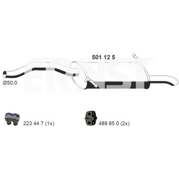 Zadni tlumic vyfuku ERNST 501125