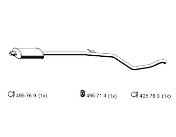 Střední tlumič výfuku ERNST 505031