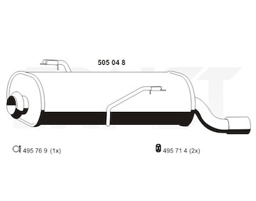 Zadni tlumic vyfuku ERNST 505048