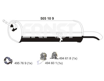 Zadní tlumič výfuku ERNST 505109