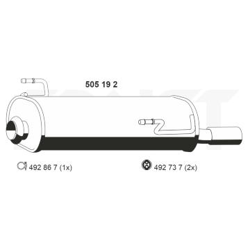 Zadni tlumic vyfuku ERNST 505192