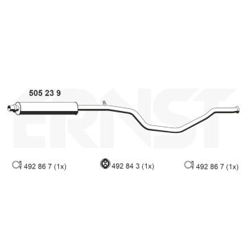 Stredni tlumic vyfuku ERNST 505239