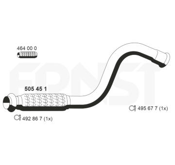 Výfuková trubka ERNST 505451