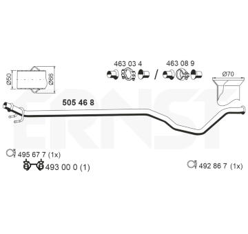 Výfuková trubka ERNST 505468