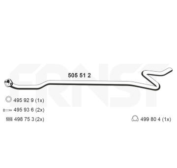 Výfuková trubka ERNST 505512