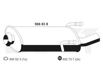 Zadní tlumič výfuku ERNST 506038