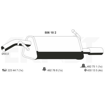 Zadní tlumič výfuku ERNST 506182
