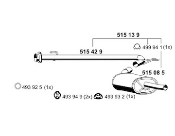 Zadní tlumič výfuku ERNST 515139