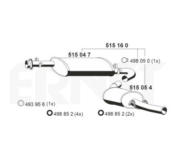 Zadni tlumic vyfuku ERNST 515160