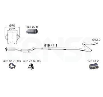 Výfuková trubka ERNST 519441