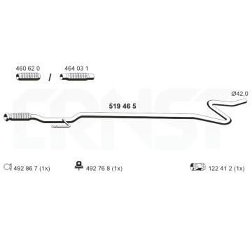 Výfuková trubka ERNST 519465