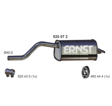 Zadní tlumič výfuku ERNST 520072