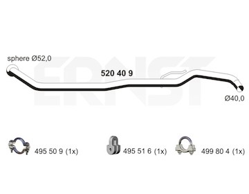 Výfuková trubka ERNST 520409