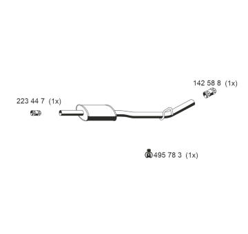 Střední tlumič výfuku ERNST 522045