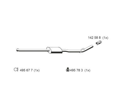 Střední tlumič výfuku ERNST 522182