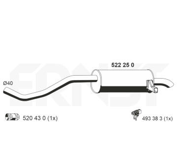 Zadní tlumič výfuku ERNST 522250