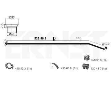 Výfuková trubka ERNST 522502