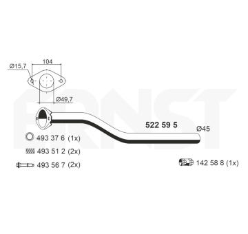 Výfuková trubka ERNST 522595