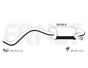Zadni tlumic vyfuku ERNST 523059