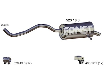 Zadní tlumič výfuku ERNST 523103