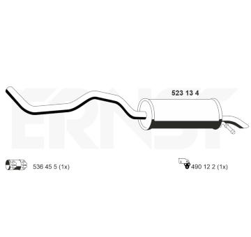 Zadní tlumič výfuku ERNST 523134