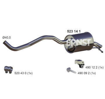 Zadni tlumic vyfuku ERNST 523141