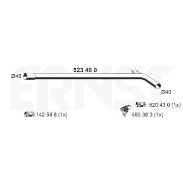Výfuková trubka ERNST 523400
