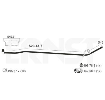Výfuková trubka ERNST 523417