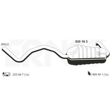 Zadní tlumič výfuku ERNST 530163
