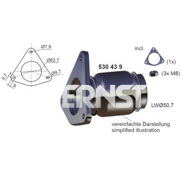 Prużný díl výfuku ERNST 530439