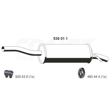 Zadni tlumic vyfuku ERNST 536011