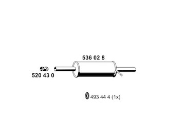 Zadní tlumič výfuku ERNST 536028
