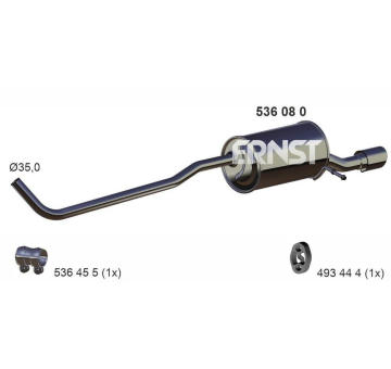 Zadní tlumič výfuku ERNST 536080