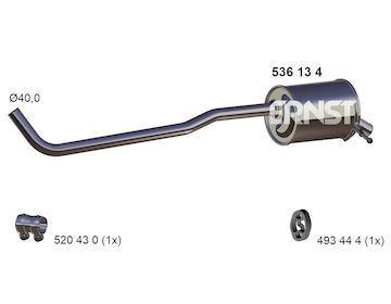 Zadní tlumič výfuku ERNST 536134