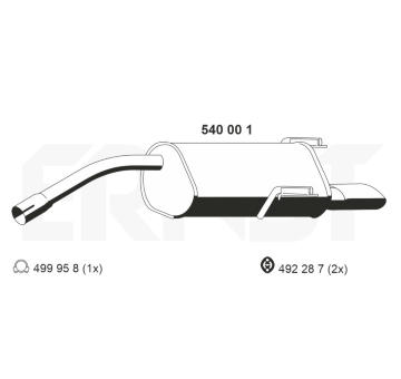 Zadni tlumic vyfuku ERNST 540001