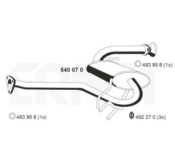 Stredni tlumic vyfuku ERNST 540070