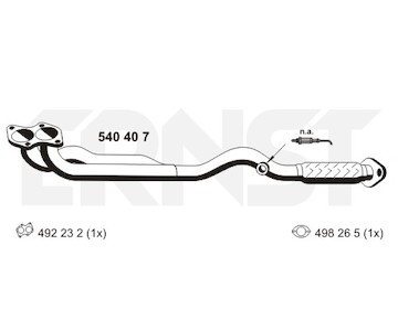 Výfuková trubka ERNST 540407
