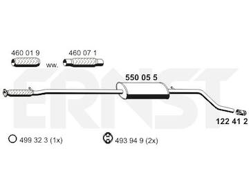 Střední tlumič výfuku ERNST 550055