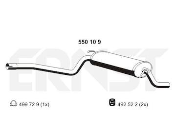 Zadní tlumič výfuku ERNST 550109
